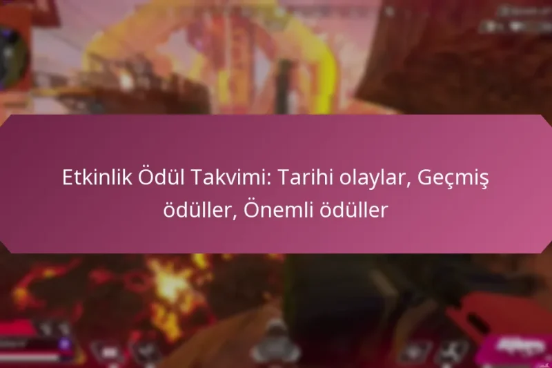 Etkinlik Ödül Takvimi: Tarihi olaylar, Geçmiş ödüller, Önemli ödüller